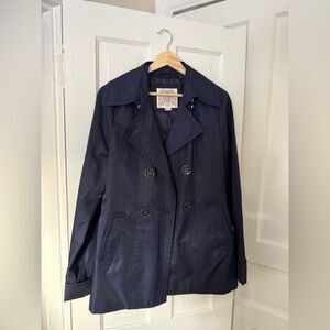 Esprit Women’s Deep Navy Double-Breasted Trench Jacket